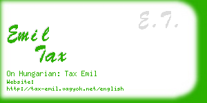 emil tax business card